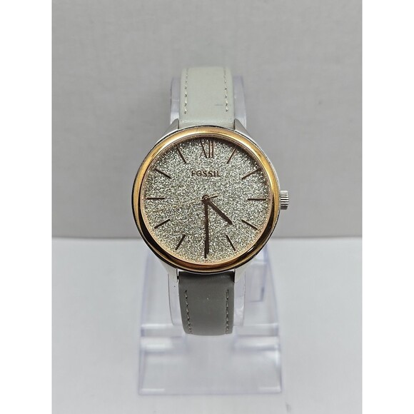 Fossil BQ3324 Suitor Womens Quartz Watch Glitter Dial 36mm New Battery 5ATM Gray - Picture 1 of 12